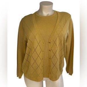 Gold Shimmer Cardigan/Top Sweater EUC
